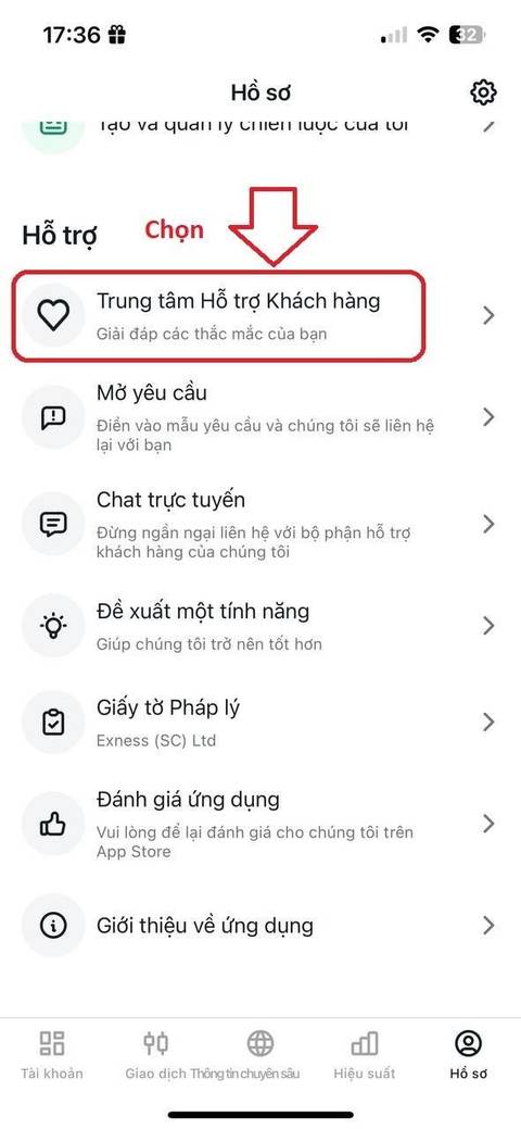 Chuyển tài khoản cũ về liên kết — bước 2