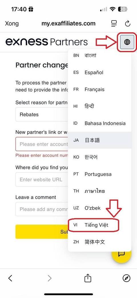 Chuyển tài khoản cũ về liên kết — bước 5