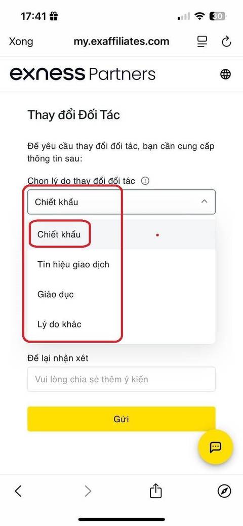 Chuyển tài khoản cũ về liên kết — bước 6