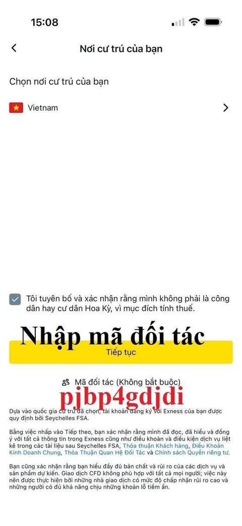 Tạo tài khoản — bước 2