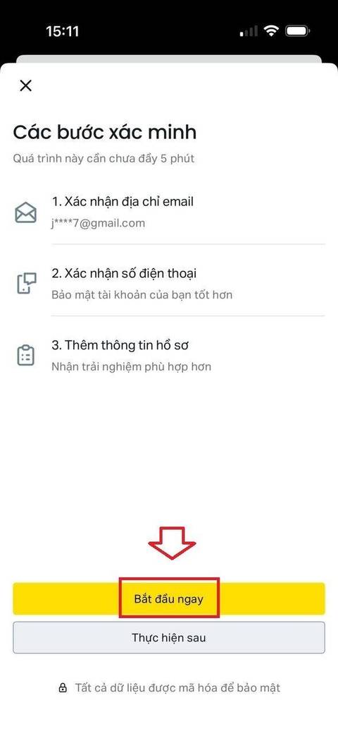 Tạo tài khoản — bước 8