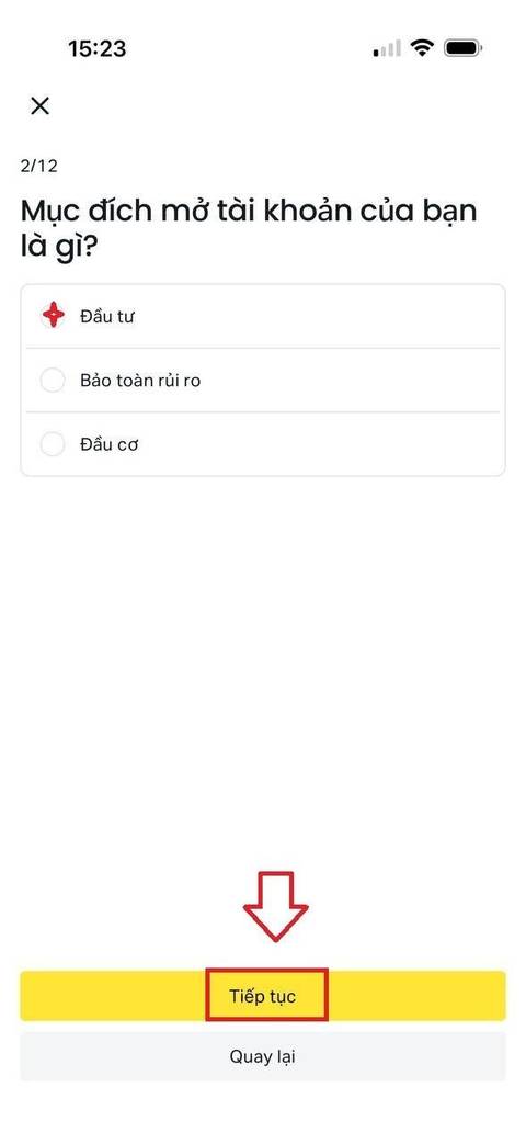 Tạo tài khoản — bước 13