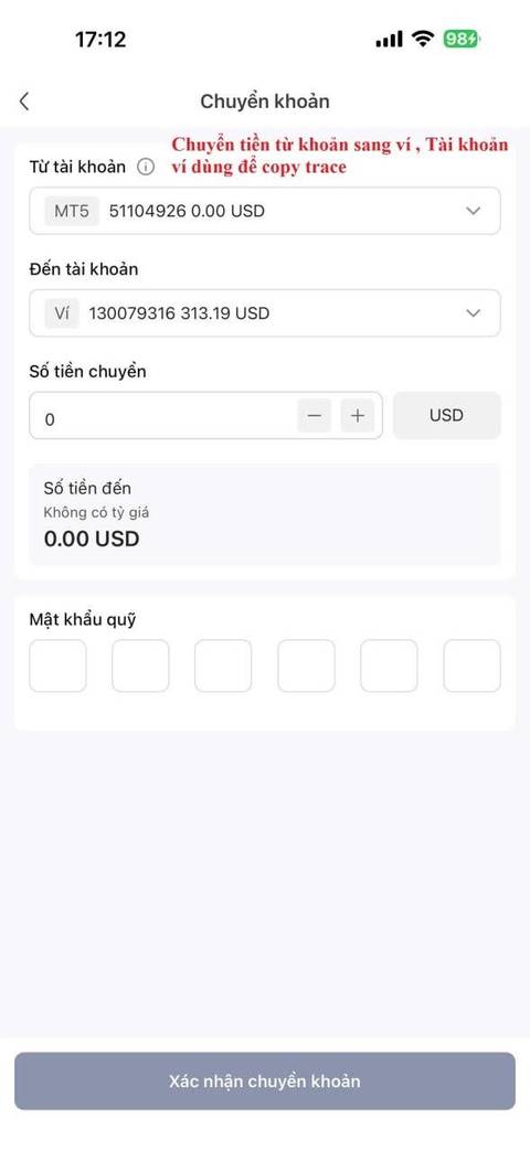 Copytrade — bước 2