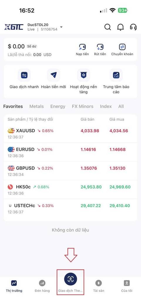 Copytrade — bước 3