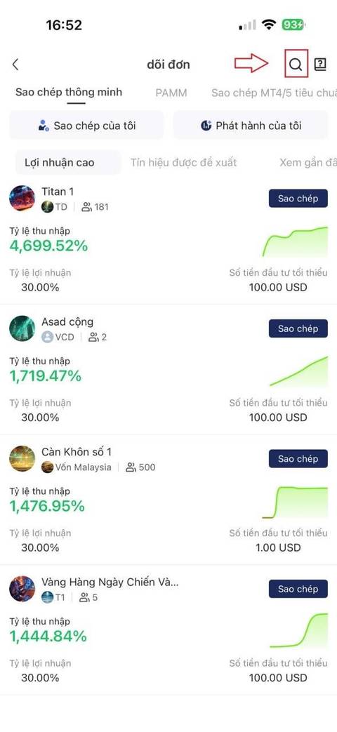 Copytrade — bước 4