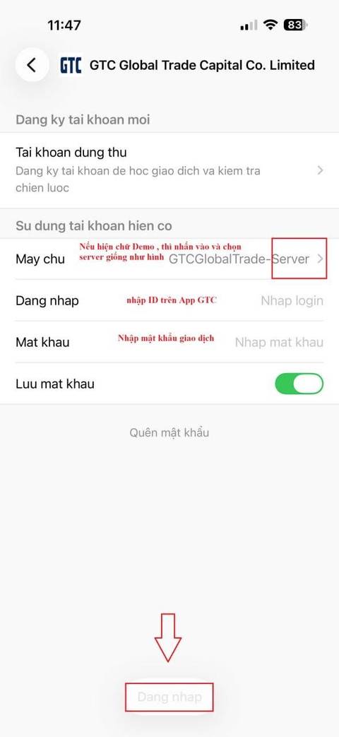 Đăng nhập MT5 — bước 3