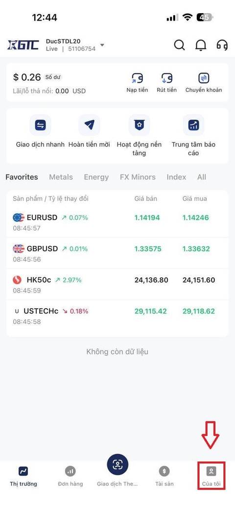 Lấy liên kết IB cho khách — bước 1