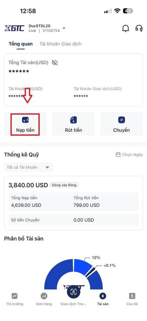 Nạp tiền — bước 2