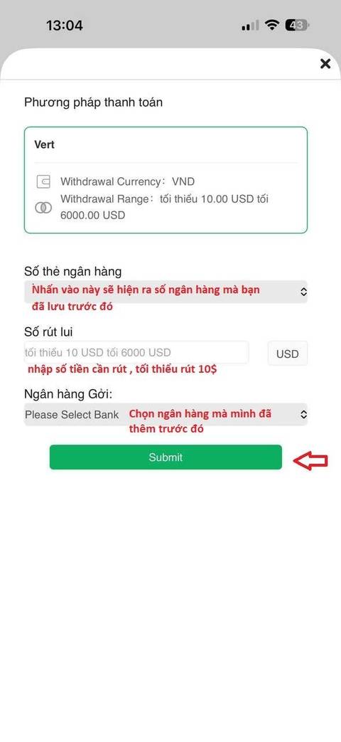Rút tiền — bước 4