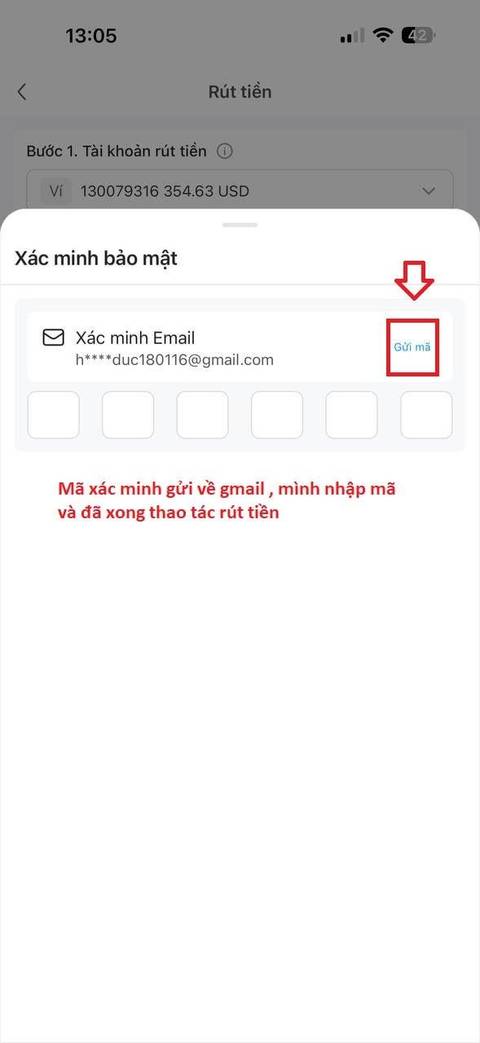 Rút tiền — bước 5