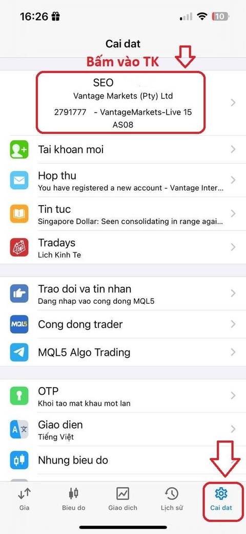 Đổi passview — bước 1
