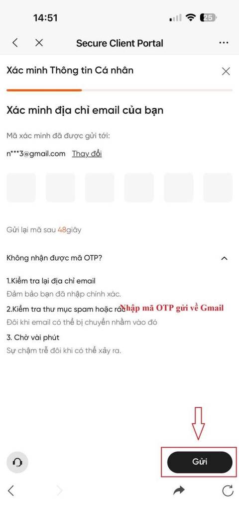 Tạo tài khoản — bước 3