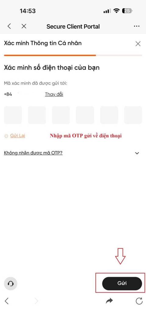 Tạo tài khoản — bước 5