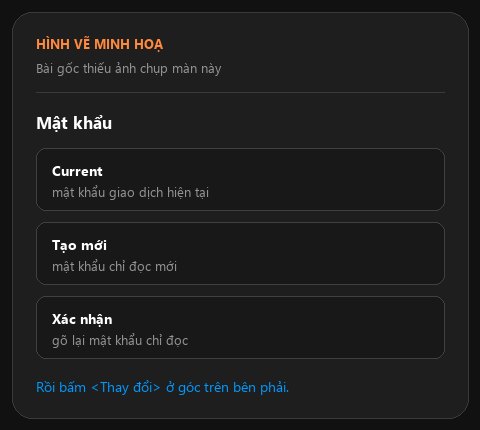 Đổi passview — bước 4