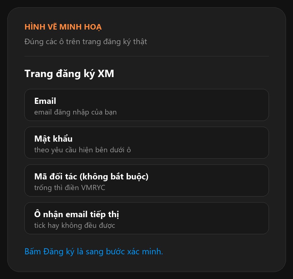 Tạo tài khoản — bước 2
